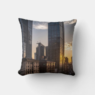 cityscape throw pillow