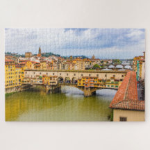 Cityscape with Ponte Vecchio, Florence, Italy