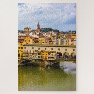 Cityscape with Ponte Vecchio, Florence, Italy Jigsaw Puzzle