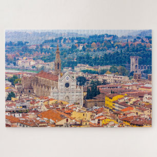 Cityscape with S. Croce Basilica, Florence, Italy Jigsaw Puzzle
