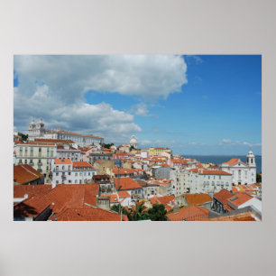 Cityview of the Capital of Portugal, Lisbon Poster