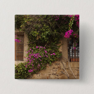 Ciudad Monumental, flower-covered buildings 2 Inch Square Button
