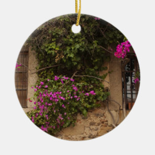 Ciudad Monumental, flower-covered buildings Ceramic Ornament