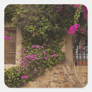 Ciudad Monumental, flower-covered buildings Square Sticker