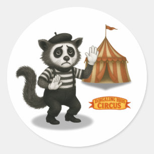 Civet mime classic round sticker