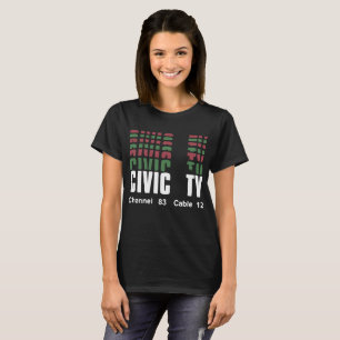 Civic Tv Science Fiction Retro Videodrome 1980S Sc T-Shirt