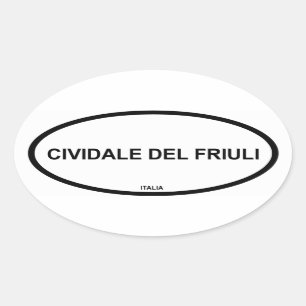 CIVIDALE DEL FRIULI OVAL STICKER