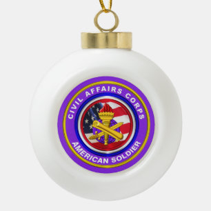 Civil Affairs Christmas  Ceramic Ball Christmas Ornament