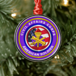 Civil Affairs Christmas  Metal Ornament