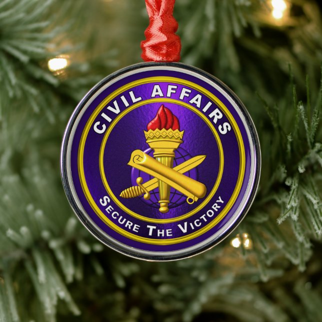 Civil Affairs Metal Ornament (Tree)
