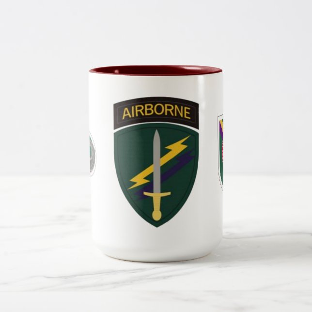 CIVIL AFFAIRS PSYCHOLOGICAL OPERATIONS COMMAND  Two-Tone COFFEE MUG (Center)
