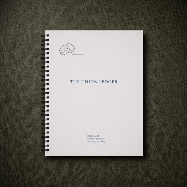 Civil Ceremony Journal Notebook–Registry Wedding (Civil ceremony ledger notebook)