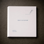 Civil Ceremony Wedding Registry Documentation  Binder<br><div class="desc">A minimalist civil ceremony announcement card designed for registry weddings, courthouse ceremonies, and elopements. Features a technical Fountain Pen illustration paired with restrained EB Garamond typography on a cool indigo/pewter-toned cream background. Created for couples who prefer formal documentation over ornamental styling. This design functions as a record of union—measured, archival,...</div>