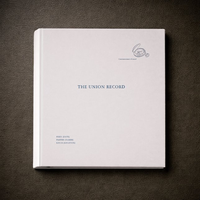 Civil Ceremony Wedding Registry Documentation  Binder (Civil Ceremony Registry Wedding Documentation Binder )