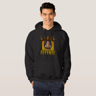 Civil Defence Symbol Retro Atomic Age Grunge : Hoodie