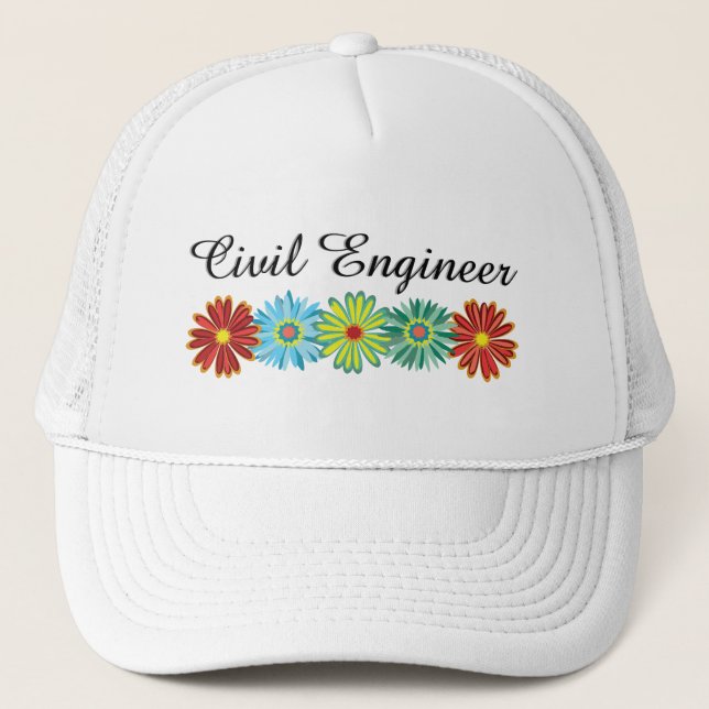 Civil Engineer Asters Trucker Hat (Front)