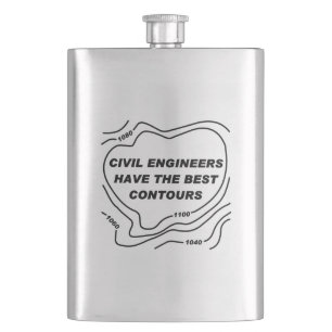 Civil Engineer Best Contours Hip Flask