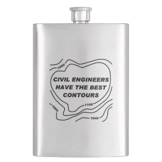 Civil Engineer Best Contours Hip Flask