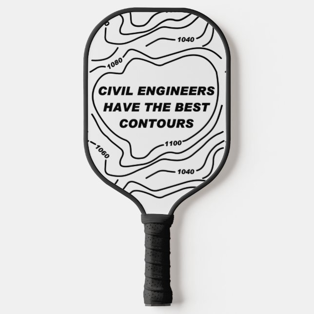 Civil Engineer Best Contours Pickleball Paddle (Front)