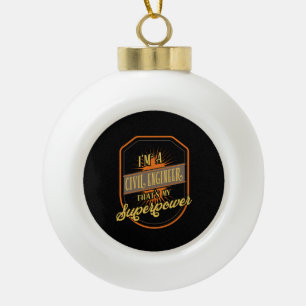 Civil Engineer Ceramic Ball Christmas Ornament