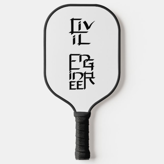 Civil Engineer Character Pickleball Paddle (Front)
