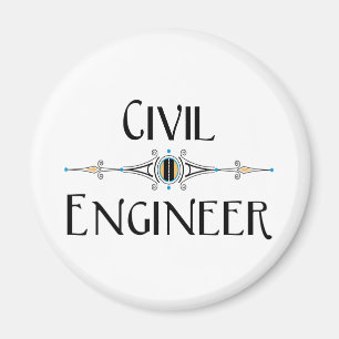 Civil Engineer Decorative Line Magnet