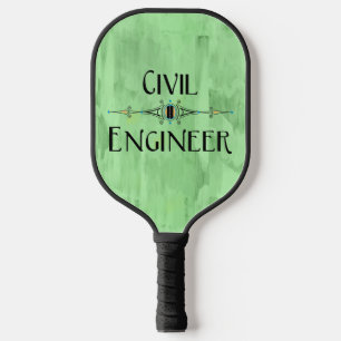 Civil Engineer Decorative Line Pickleball Paddle