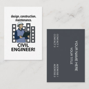 Civil Engineer Design Construction Civil Engineer  Business Card