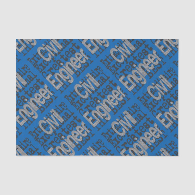 Civil Engineer Extraordinaire Tissue Paper (Front)