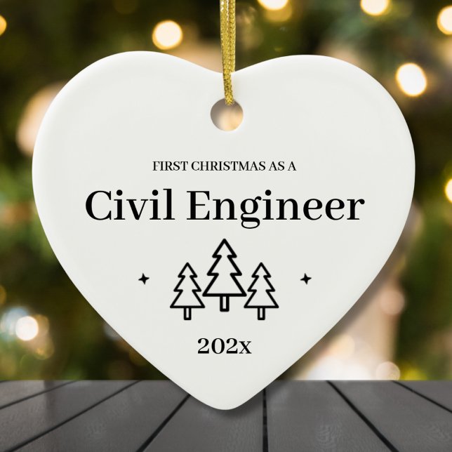 Civil Engineer New Job First Christmas Ornament (Civil Engineer New Job First Christmas Ornament
)
