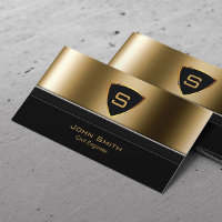 Civil Engineer Royal Gold Shield Monogram