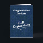 Civil Engineer Slope Graduation card<br><div class="desc">Civil engineering text on a slope with a two twelve pitch is a fun gift design for engineers and engineering students at back to school,  birthdays,  holidays and graduation.</div>