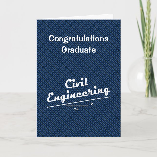Civil Engineer Slope Graduation card (Front)