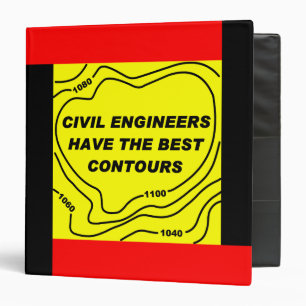 Civil Engineer Yellow Contours Binder
