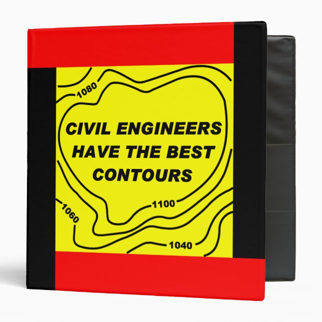 Civil Engineer Yellow Contours Binder (Front/Inside)