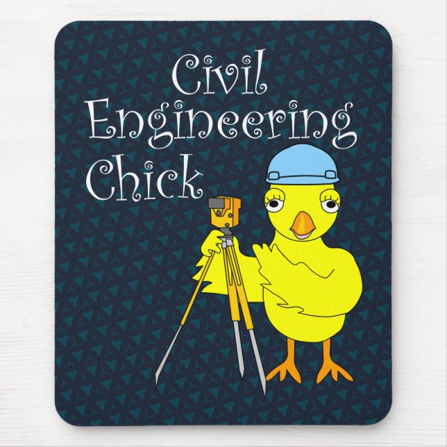 Civil Engineering Chick Mouse Pad (Front)