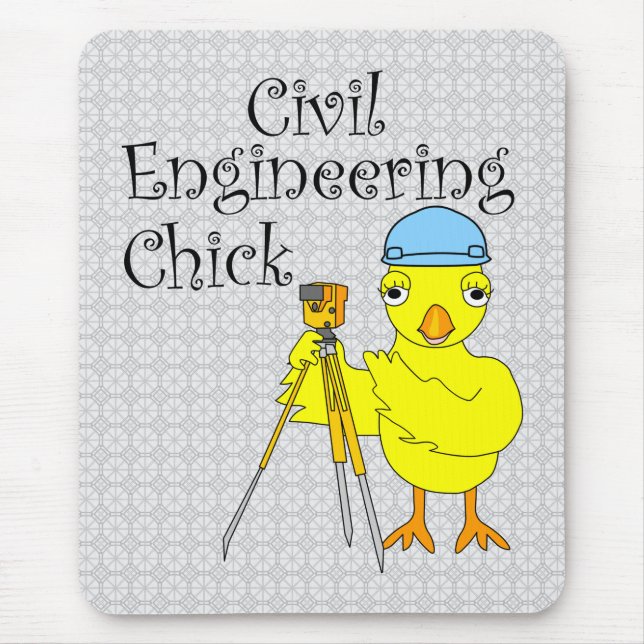 Civil Engineering Chick Mouse Pad (Front)