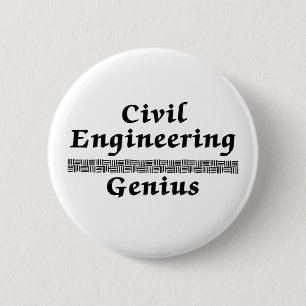 Civil Engineering Genius 2 Inch Round Button