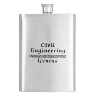 Civil Engineering Genius Hip Flask