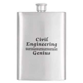 Civil Engineering Genius Hip Flask