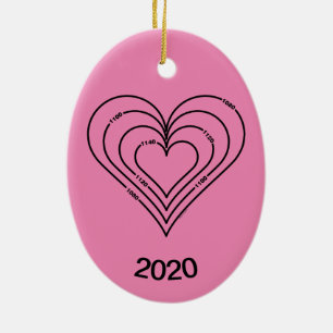 Civil Engineering Heart Ceramic Ornament