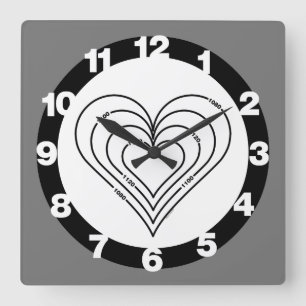 Civil Engineering Heart Square Wall Clock