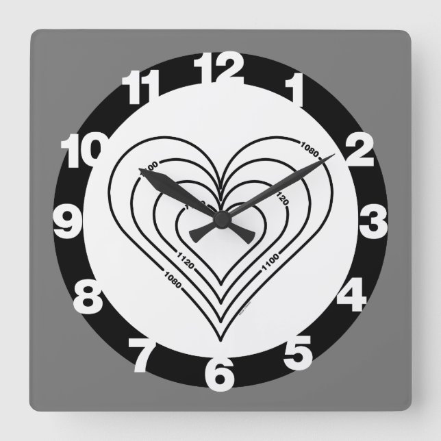 Civil Engineering Heart Square Wall Clock (Front)