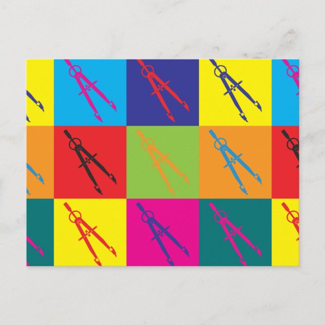 Civil Engineering Pop Art Postcard (Front)