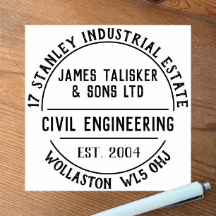 Civil Engineering Rubber Stamp