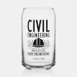 Civil Engineering Way Better Than Rude Personalize Can Glass<br><div class="desc">Funny modern civil engineer saying for those moments when you want to make strangers smile or brighten someone's day. This engineering joke features white grunge typography and the quote says "Civil Engineering Way Better Than Rude Engineering"  Funny play on words for engineers with a good sense of humour</div>