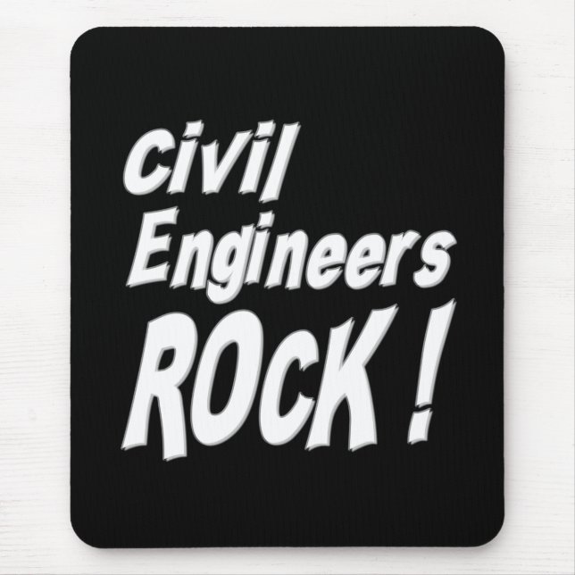 Civil Engineers Rock! Mousepad (Front)