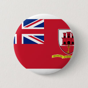Civil Ensign Gibraltar, United Kingdom 2 Inch Round Button