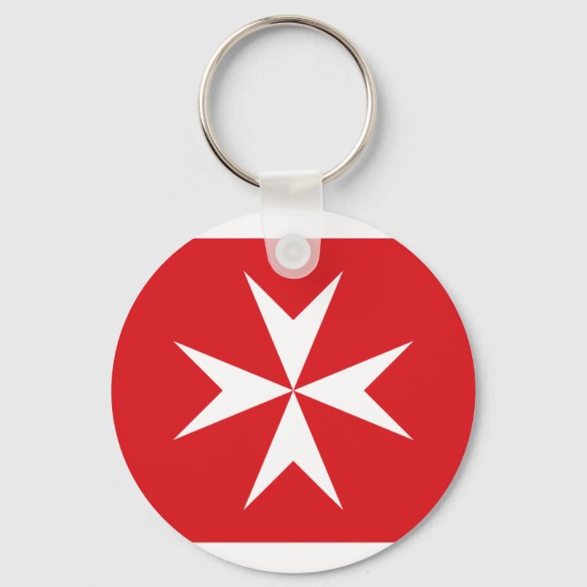 Civil Ensign Of Malta, Maldives flag Keychain (Front)
