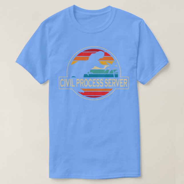 Civil Process Server Dinosaur T-Shirt (Design Front)